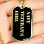 Navy Veteran's Girl v2 - 18k Gold Finished Luxury Dog Tag Necklace