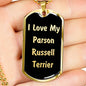 Love My Parson Russell Terrier v5 - 18k Gold Finished Luxury Dog Tag Necklace