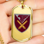 148th Self-Propelled Howitzer Battalion (Ukraine) - 18k Gold Finished Luxury Dog Tag Necklace
