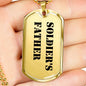 Soldier's Father - 18k Gold Finished Luxury Dog Tag Necklace