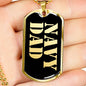 Navy Dad v2 - 18k Gold Finished Luxury Dog Tag Necklace