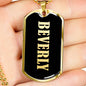 Beverly v02 - 18k Gold Finished Luxury Dog Tag Necklace