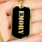 Emory v2 - 18k Gold Finished Luxury Dog Tag Necklace