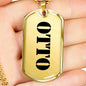 Otto - 18k Gold Finished Luxury Dog Tag Necklace