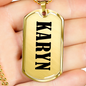 Karyn v01 - 18k Gold Finished Luxury Dog Tag Necklace