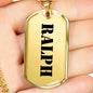 Ralph - 18k Gold Finished Luxury Dog Tag Necklace