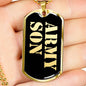 Army Son v2 - 18k Gold Finished Luxury Dog Tag Necklace