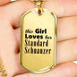 Standard Schnauzer - 18k Gold Finished Luxury Dog Tag Necklace