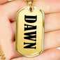 Dawn v01 - 18k Gold Finished Luxury Dog Tag Necklace