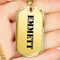 Emmett - 18k Gold Finished Luxury Dog Tag Necklace