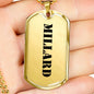 Millard - 18k Gold Finished Luxury Dog Tag Necklace