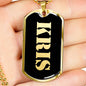 Kris v2 - 18k Gold Finished Luxury Dog Tag Necklace
