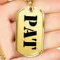 Pat - 18k Gold Finished Luxury Dog Tag Necklace