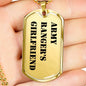 Army Ranger's Girlfriend - 18k Gold Finished Luxury Dog Tag Necklace