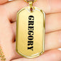 Gregory - 18k Gold Finished Luxury Dog Tag Necklace