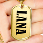 Lana v01 - 18k Gold Finished Luxury Dog Tag Necklace