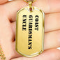 Coast Guardsman's Uncle - 18k Gold Finished Luxury Dog Tag Necklace