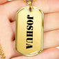 Joshua - 18k Gold Finished Luxury Dog Tag Necklace