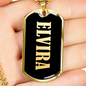 Elvira v02 - 18k Gold Finished Luxury Dog Tag Necklace