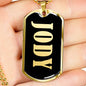 Jody v02 - 18k Gold Finished Luxury Dog Tag Necklace