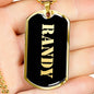Randy v2 - 18k Gold Finished Luxury Dog Tag Necklace