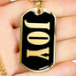 Joy v02 - 18k Gold Finished Luxury Dog Tag Necklace