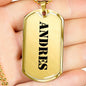 Andres - 18k Gold Finished Luxury Dog Tag Necklace