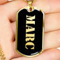 Marc v2 - 18k Gold Finished Luxury Dog Tag Necklace