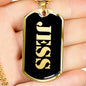 Jess v2 - 18k Gold Finished Luxury Dog Tag Necklace