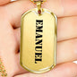 Emanuel - 18k Gold Finished Luxury Dog Tag Necklace