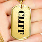 Cliff - 18k Gold Finished Luxury Dog Tag Necklace