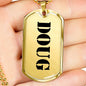 Doug - 18k Gold Finished Luxury Dog Tag Necklace