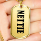 Nettie v01 - 18k Gold Finished Luxury Dog Tag Necklace