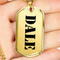 Dale - 18k Gold Finished Luxury Dog Tag Necklace
