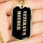 Veteran's Mother v2 - 18k Gold Finished Luxury Dog Tag Necklace