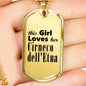 Cirneco dell'Etna - 18k Gold Finished Luxury Dog Tag Necklace