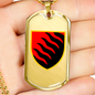 55th Artillery Brigade (Ukraine) - 18k Gold Finished Luxury Dog Tag Necklace
