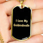 Love My Goldendoodle v5 - 18k Gold Finished Luxury Dog Tag Necklace
