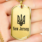 New Jersey - 18k Gold Finished Luxury Dog Tag Necklace