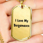 Love My Bergamasco v4 - 18k Gold Finished Luxury Dog Tag Necklace