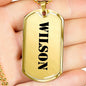 Wilson - 18k Gold Finished Luxury Dog Tag Necklace