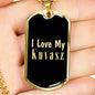 Love My Kuvasz v2 - 18k Gold Finished Luxury Dog Tag Necklace