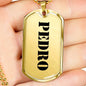 Pedro - 18k Gold Finished Luxury Dog Tag Necklace