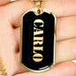 Carlo v2 - 18k Gold Finished Luxury Dog Tag Necklace