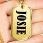 Josie v01 - 18k Gold Finished Luxury Dog Tag Necklace