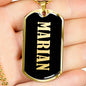 Marian v02 - 18k Gold Finished Luxury Dog Tag Necklace