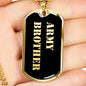 Army Brother v2 - 18k Gold Finished Luxury Dog Tag Necklace