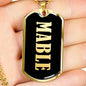 Mable v02 - 18k Gold Finished Luxury Dog Tag Necklace