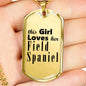 Field Spaniel - 18k Gold Finished Luxury Dog Tag Necklace
