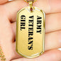 Army Veteran's Girl - 18k Gold Finished Luxury Dog Tag Necklace